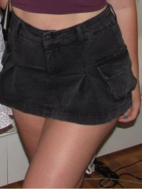 wild fable Black Washed Denim Mini Skirt - Picture 3 of 3